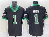 Men's Philadelphia Eagles #1 Jalen Hurts Black 2023 F.U.S.E. Vapor Untouchable Stitched Football Jersey,baseball caps,new era cap wholesale,wholesale hats